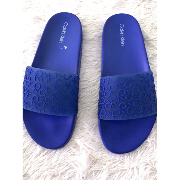 Men’s Sandals Size 10 Calvin Klein Alva Slides  Blue Cobalt Round open toe main image 10